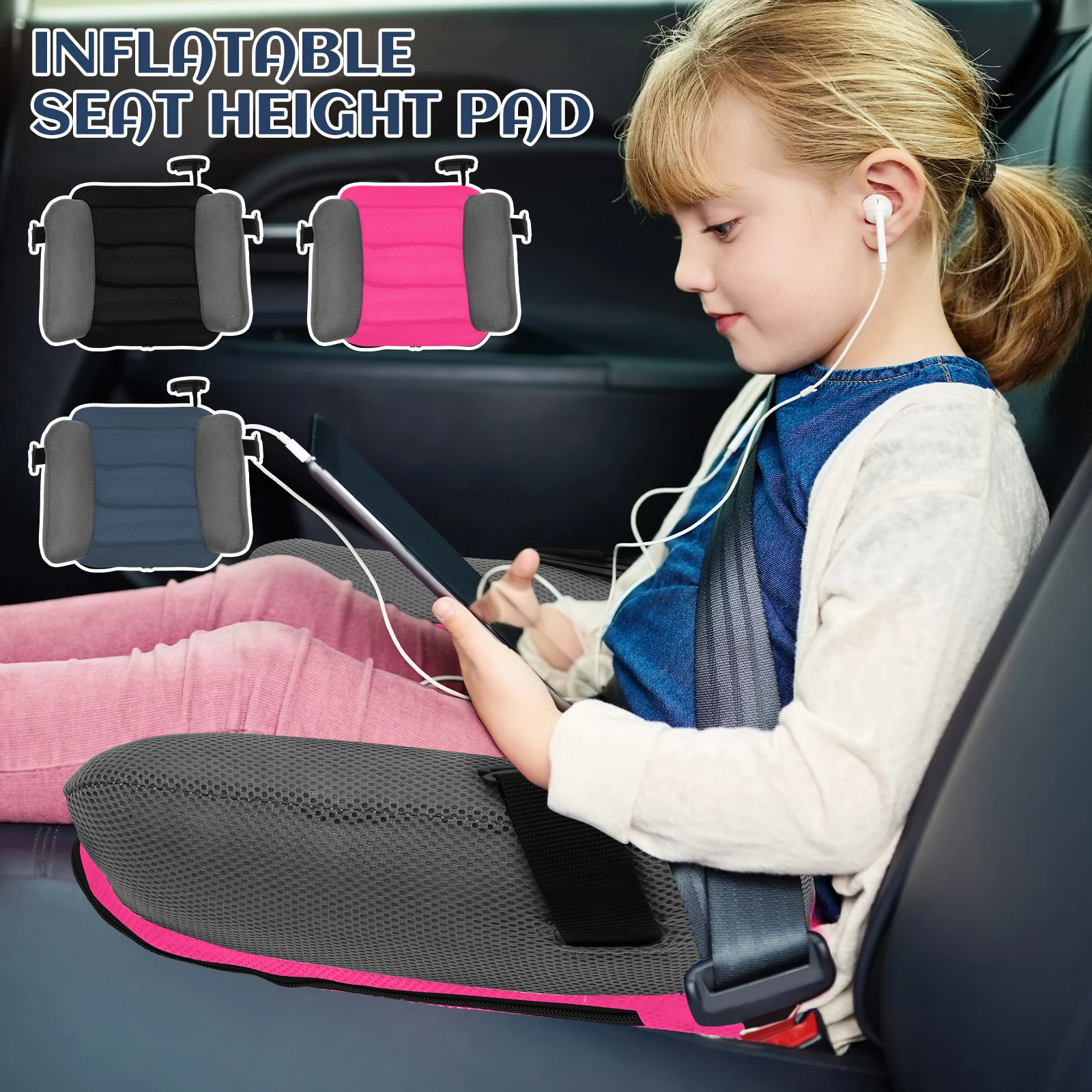 Car Inflatable Booster Seat PVC Universal Travel