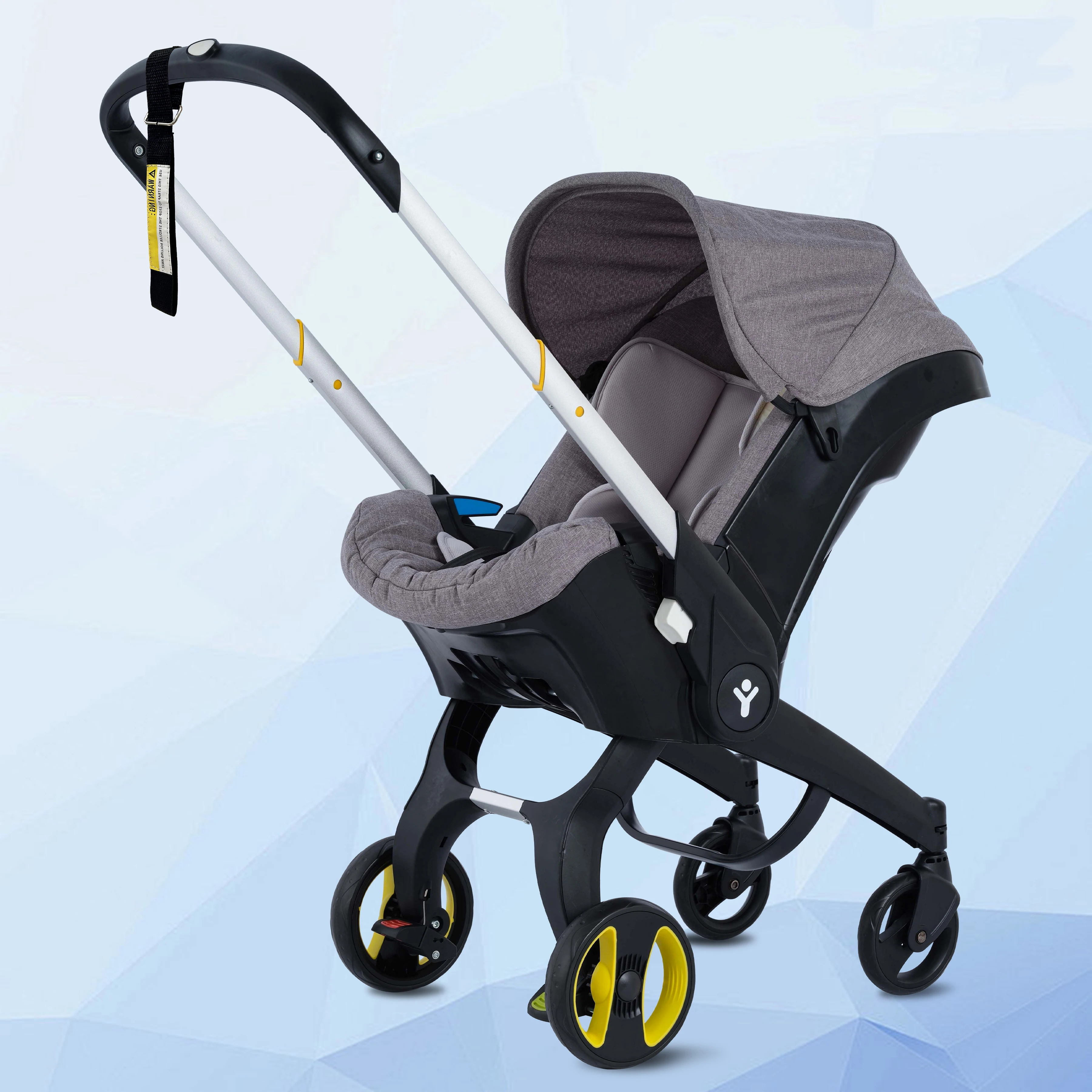 Foldable Baby Stroller, Metal Frame, Adjustable Handle Direction
