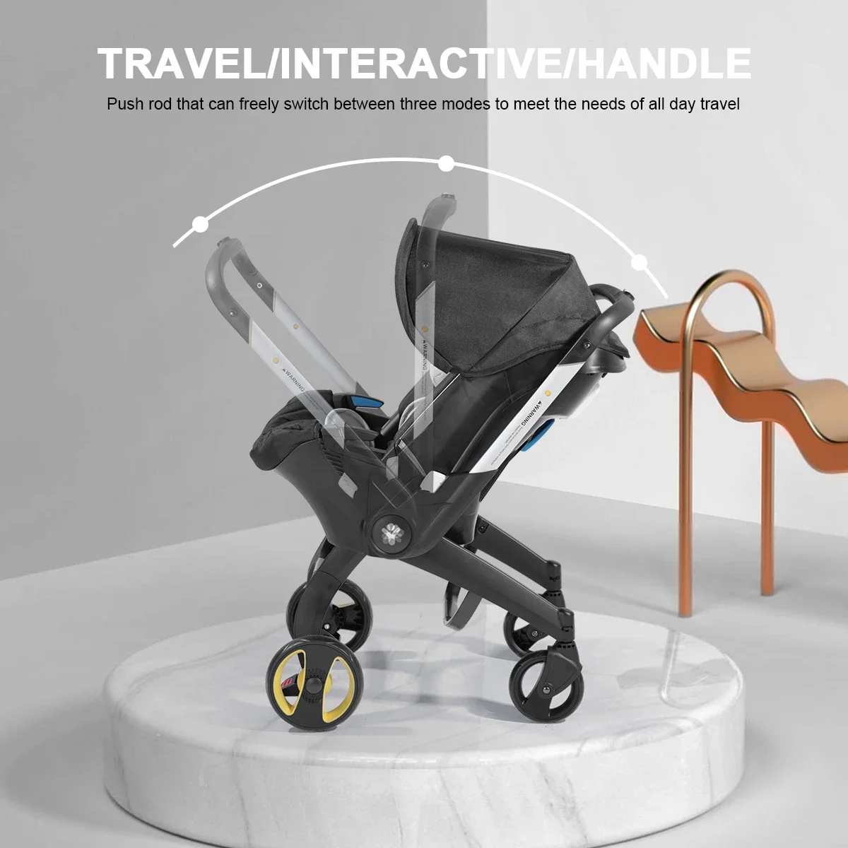 Baby Stroller Lightweight And Foldable, Two-Way Push - Image 3