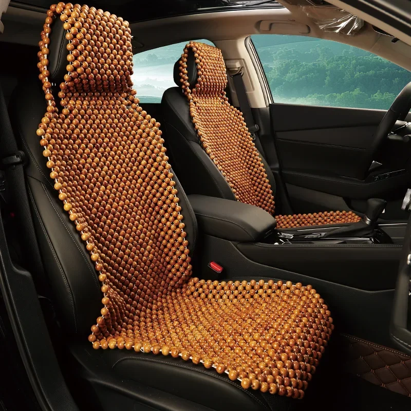 Natural Wooden Bead Car Seat Cover For Baby
