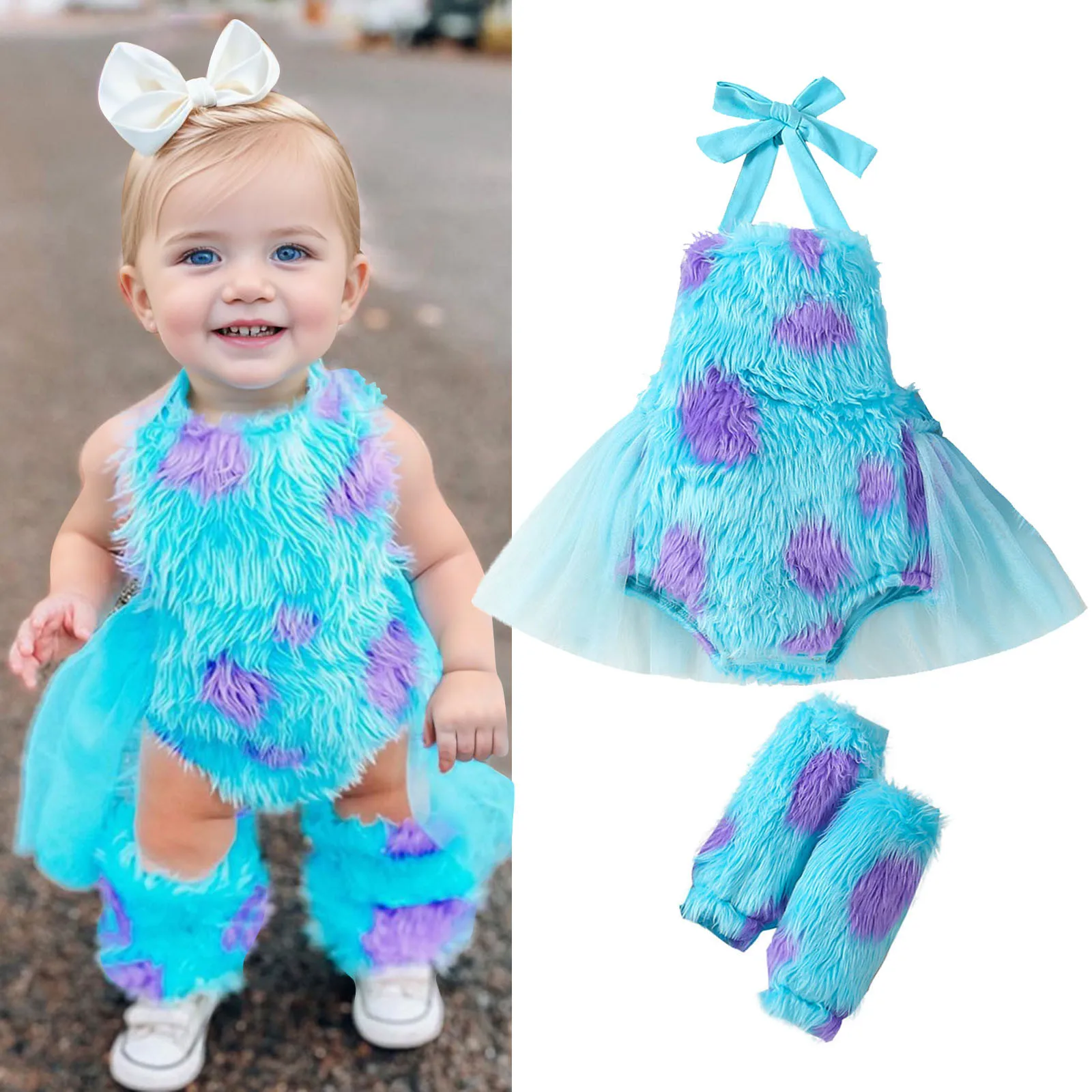 Girls Leotard Infant Girl Sleeveless Backless Romper