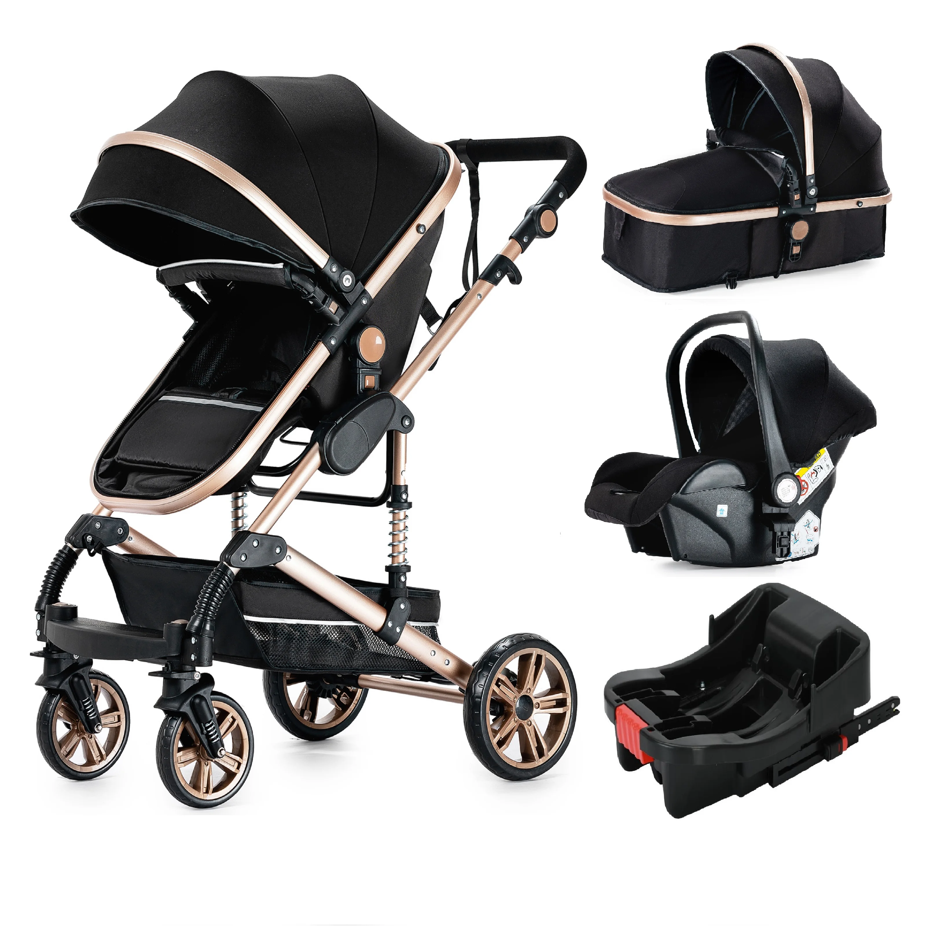 Baby Stroller 3 In 1 Baby Car Light Strollers Carriage